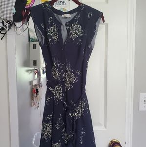 Nevee worn flowy tie waist dress